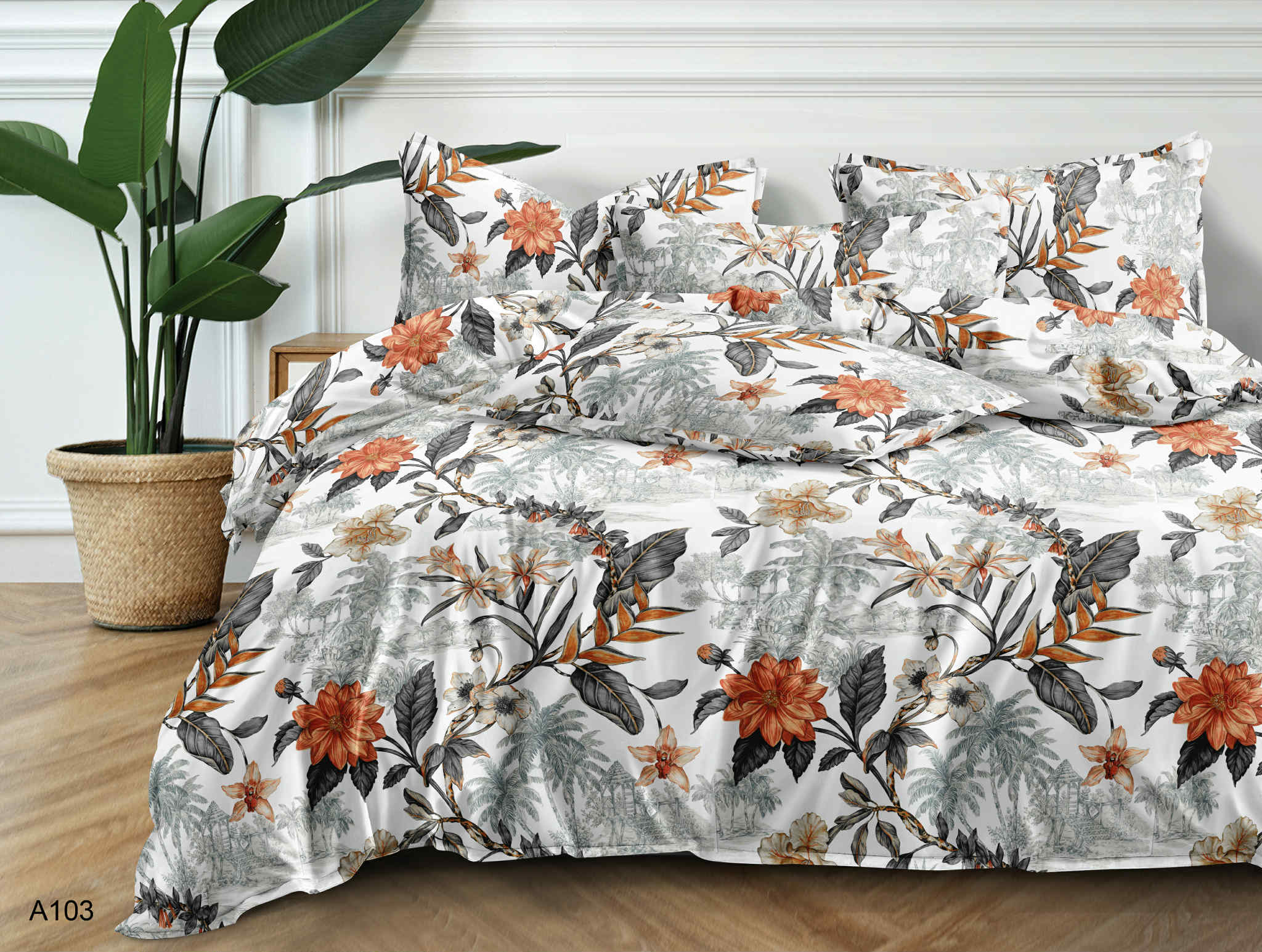 A103 Komplet Pościeli 200x220 cm, 3-częściowa, FH-A103 - obrazek 1