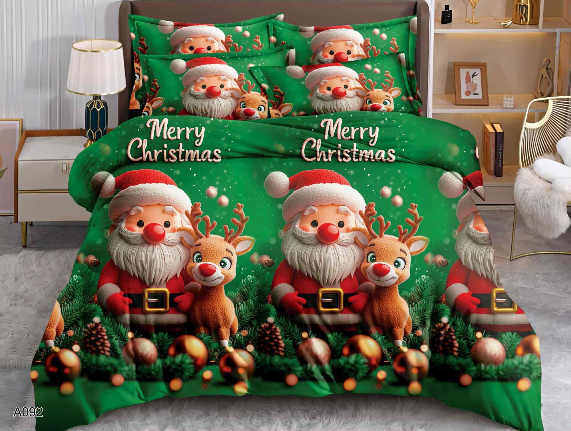 4518f7f3418fb3e1f4a3c81e85ed4954.jpg Komplet Pościeli Świątecznej 160x200 A092 - obrazek 1