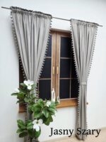 Zasłona Gotowa POMPON welur 145x250 cm - obrazek 4