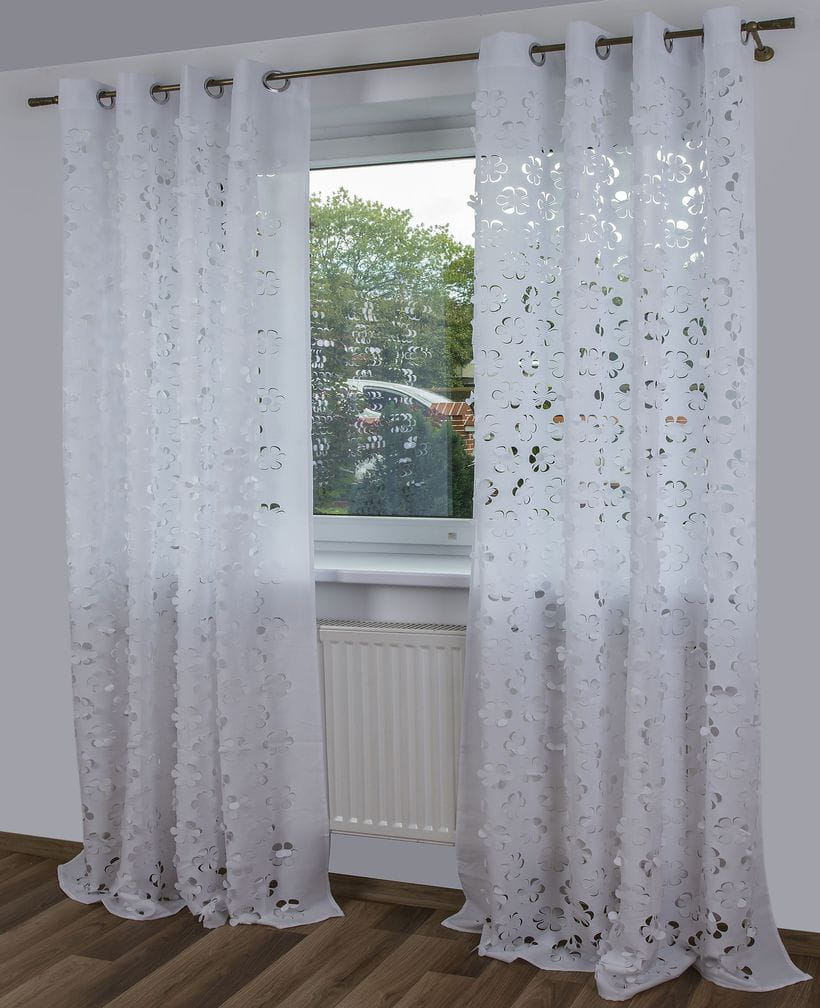 głowne ZASŁONY Gotowe 145x250 Laserowe, Wycinane Kwiaty - obrazek 1