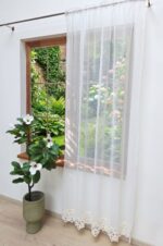 Firana Gotowa NEPI 145x250 cm STOKROTKI BALKON